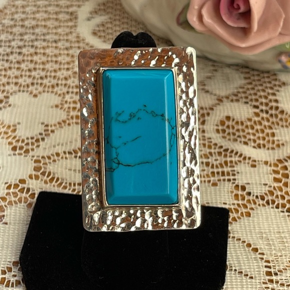 Jewelry - Bold turquoise and sterling statement ring